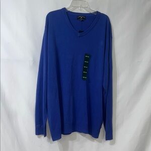 Elegant V-Neck Sweater in Rich Blue